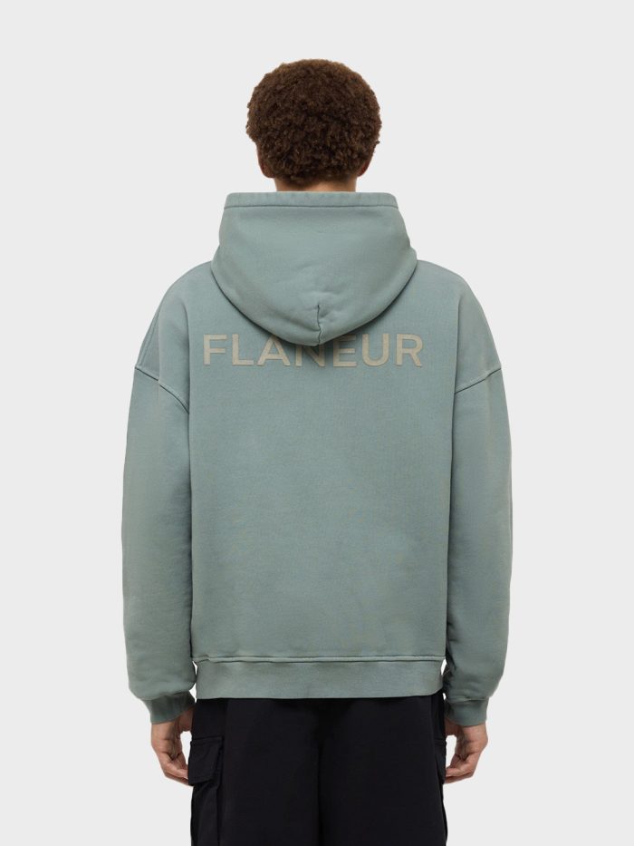 Flâneur Hoodie Double Logo Groen - Afbeelding 3