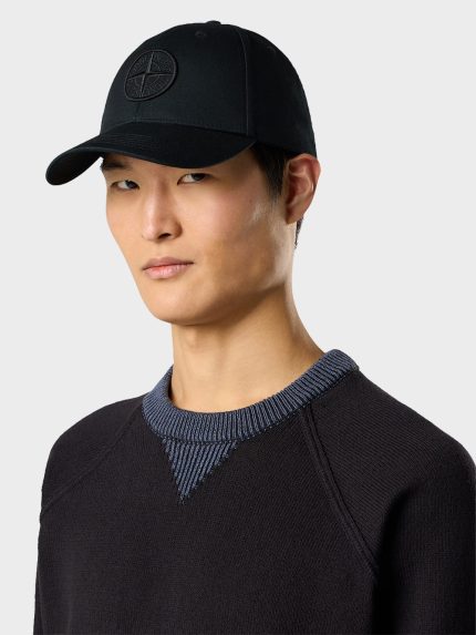 Stone-Island-Baseball-Cap-Zwart