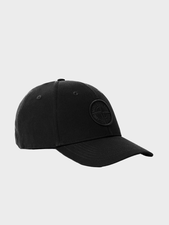 Stone Island Baseball Cap Zwart - Afbeelding 2