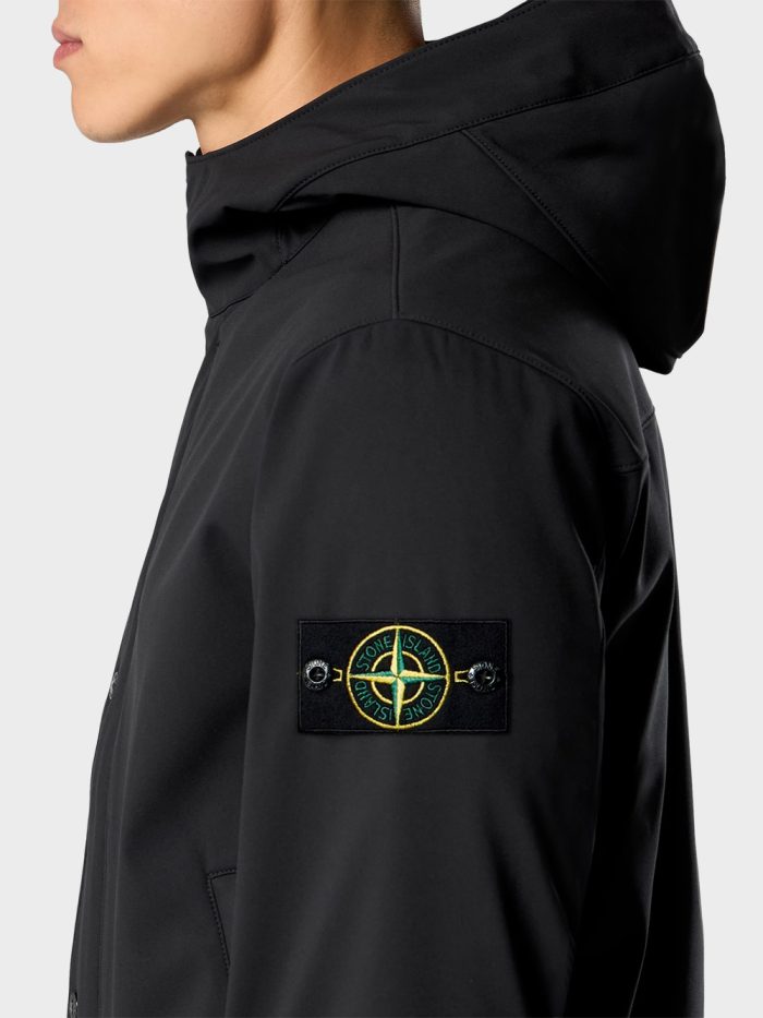 Stone Island Light Softshell Jacket Zwart - Afbeelding 2