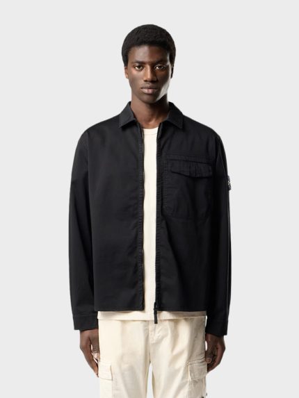 Stone-Island-Regular-Fit-Overshirt-Zwart