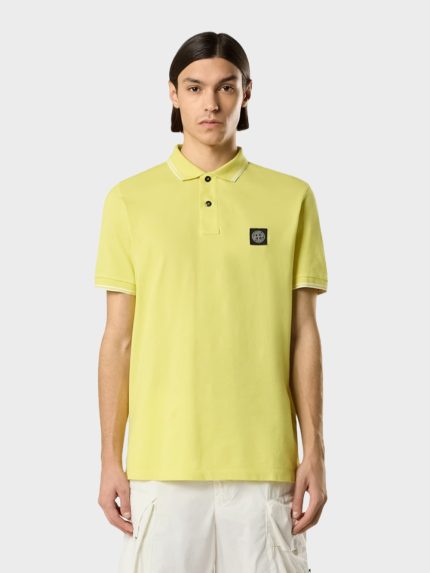 Stone-Island-Slimfit-Polo-Lemon