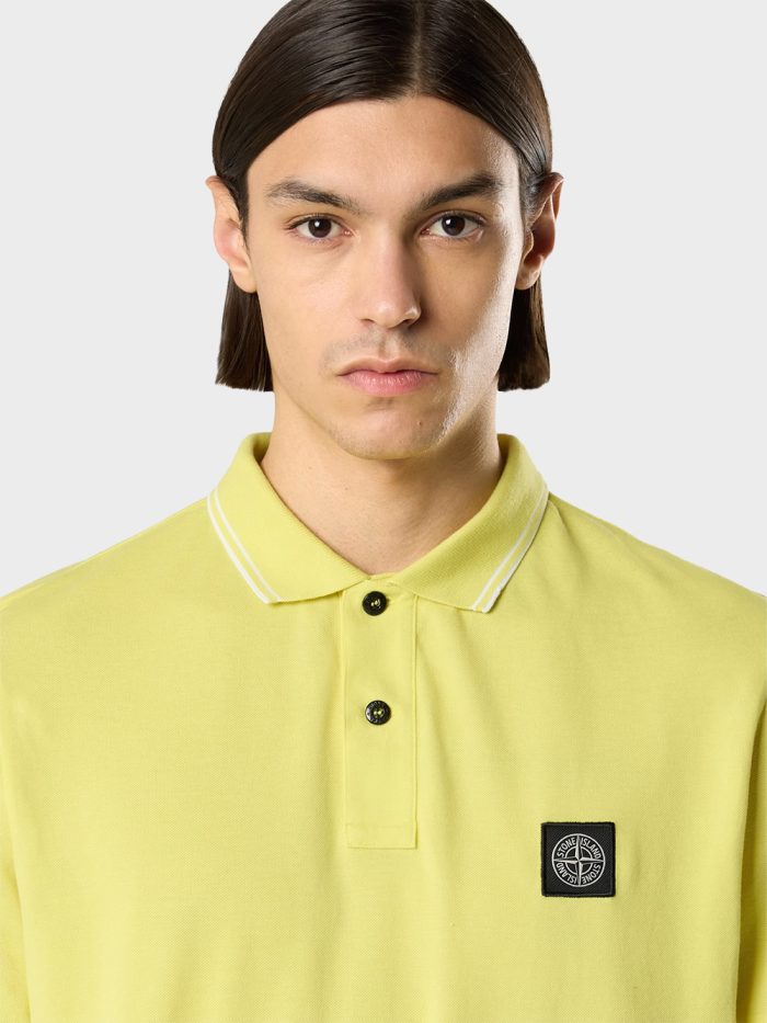 Stone Island Slimfit Polo Lemon - Afbeelding 2