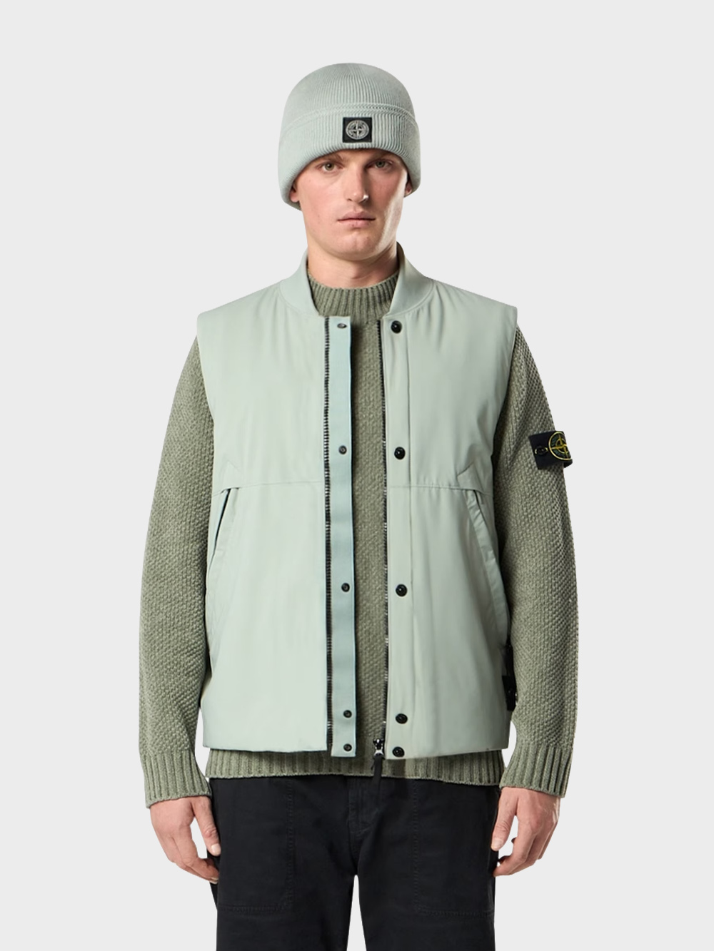 Stone-Island-Softshell-Bodywarmer-Groen Stone Island Softshell Bodywarmer Groen