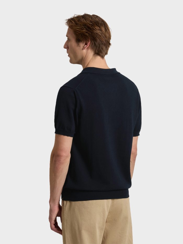 Woolrich Knitted Polo Blauw - Afbeelding 2