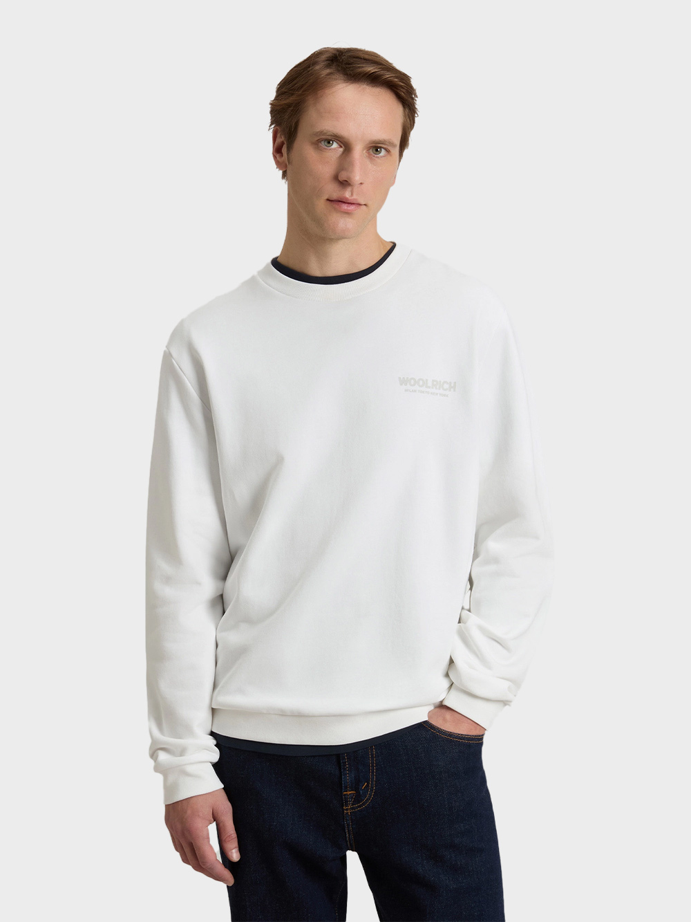 Woolrich-Macro-Logo-Crewneck-Offwhite Woolrich-Macro-Logo-Crewneck-Offwhite
