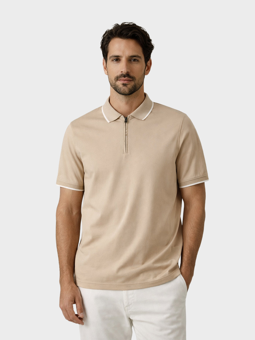 Bogner-Timo-10-Polo-Khaki Bogner-Timo-10-Polo-Khaki