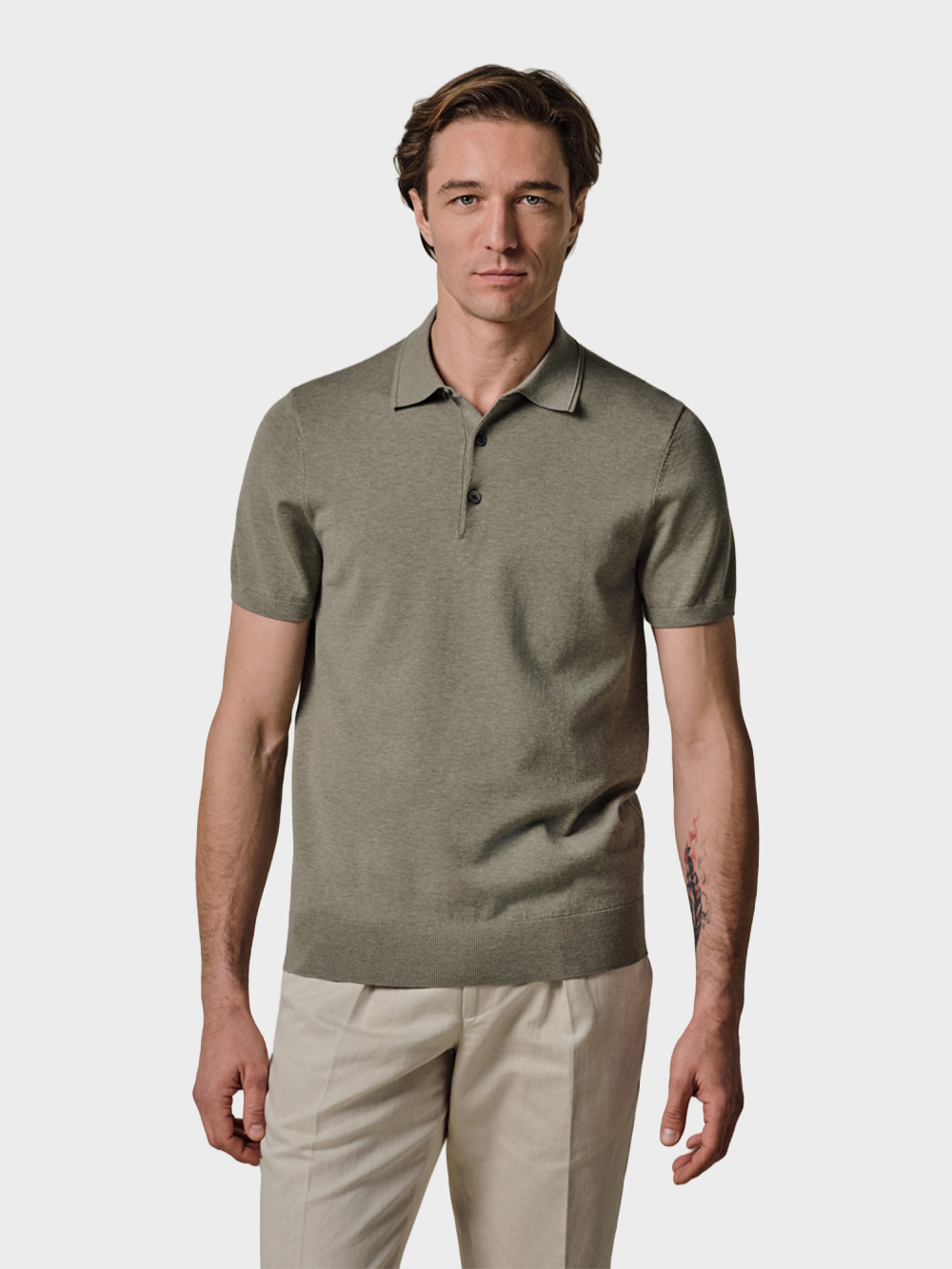 Profuomo-Luxury-Basic-Polo-Groen-front Profuomo-Luxury-Basic-Polo-Groen-front