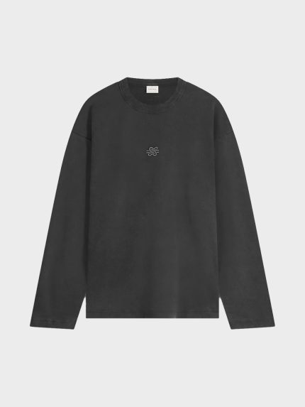 Filling-Pieces-Longsleeve-Boxy-Embroidered-Zwart
