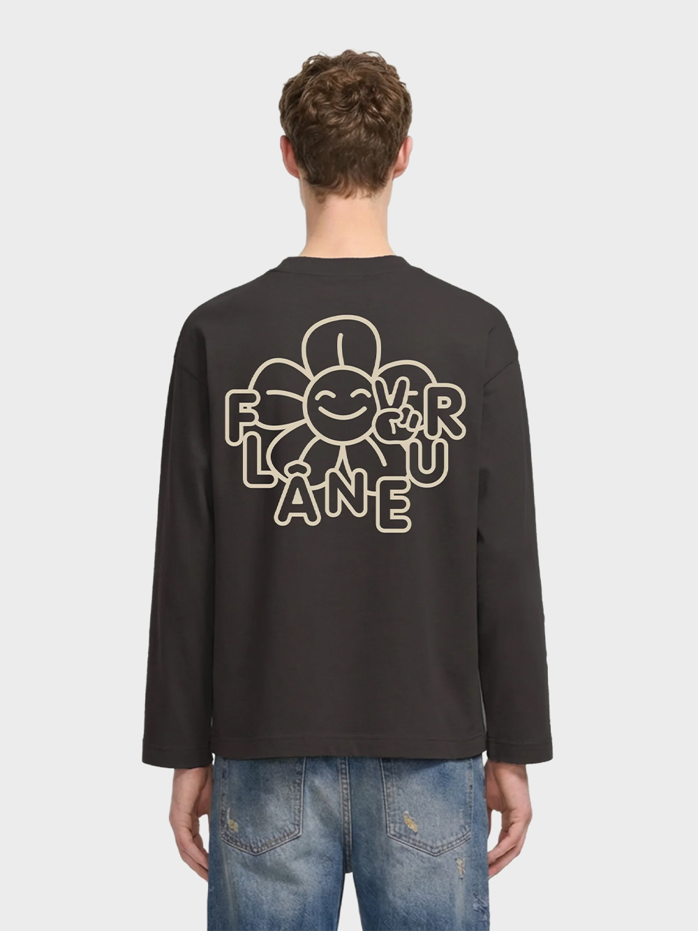 Flaneur-Happy-Flower-Long-Sleeve-Bruin Flaneur-Happy-Flower-Long-Sleeve-Bruin
