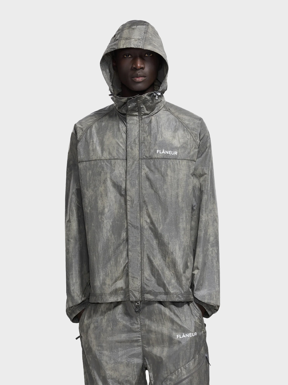 Flaneur-Turtle-Nylon-Jacket-Grijs Flaneur-Turtle-Nylon-Jacket-Grijs