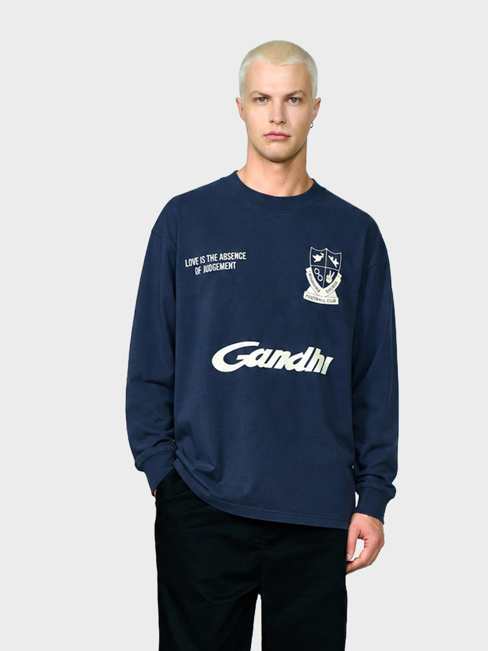 Hopeium-Gandhi-Tee-Blauw Hopeium-Gandhi-Tee-Blauw