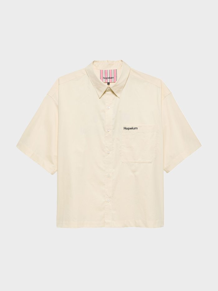 Hopeium Poplin Shirt Beige - Afbeelding 3