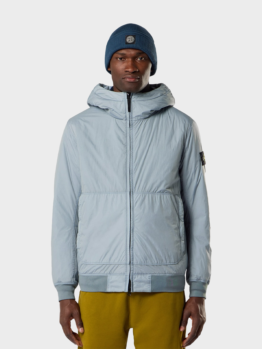 Stone-Island-Crinkle-Bomber-Grijs Stone-Island-Crinkle-Bomber-Grijs