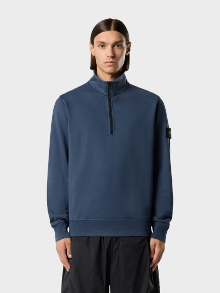 Stone-Island-Halfzip-Sweatshirt-Blauw
