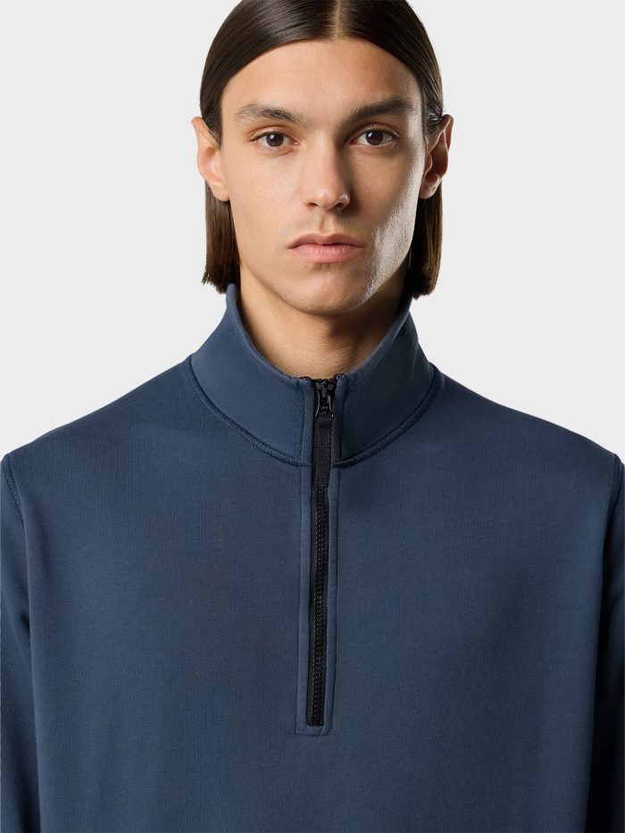 Stone Island Halfzip Sweatshirt Blauw - Afbeelding 3