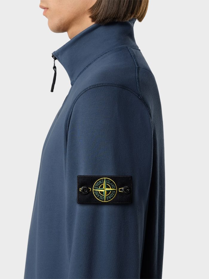 Stone Island Halfzip Sweatshirt Blauw - Afbeelding 2