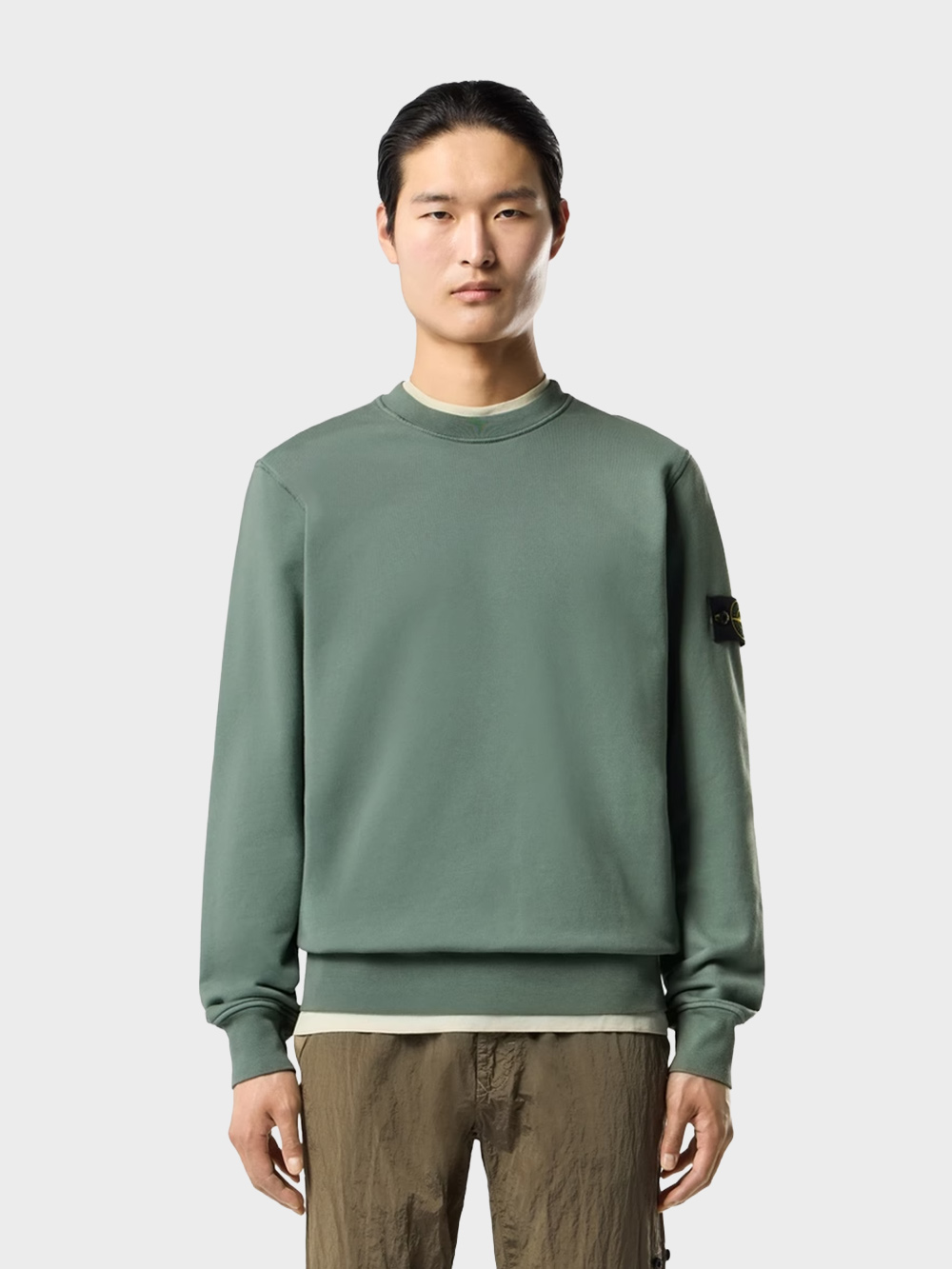 Stone-Island-Regular-Fit-Sweatshirt-Groen Stone-Island-Regular-Fit-Sweatshirt-Groen