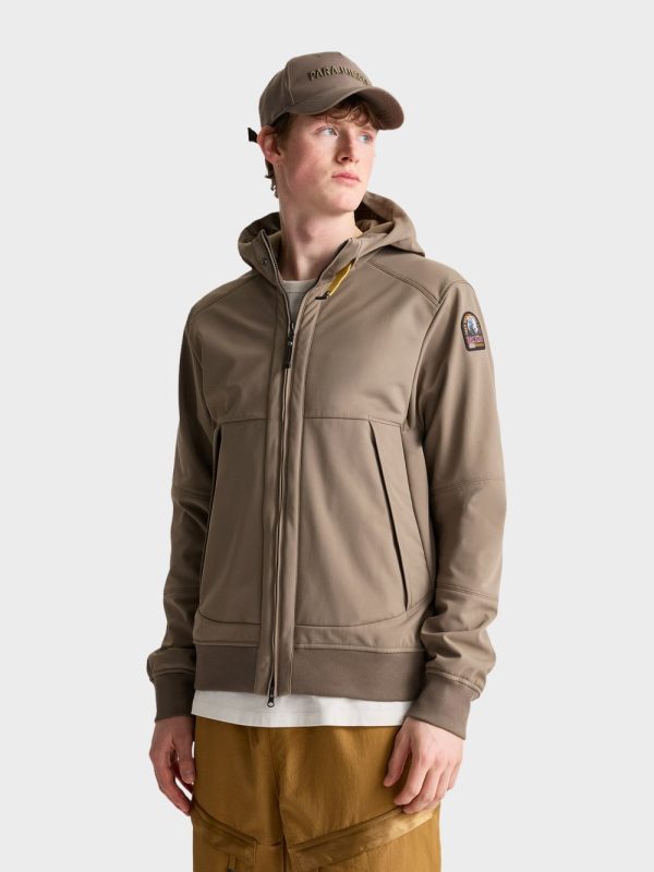 Parajumpers Abner Softshell Bomber Bruin met model