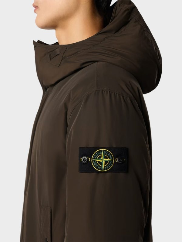 Stone Island Long Parka Grijs achterkant